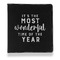 Christmas Quotes and Sayings Leather Binder - 1" - Black - Front View