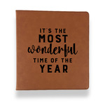 Christmas Quotes and Sayings Leather Binder - 1" - Rawhide