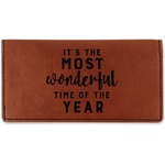Christmas Quotes and Sayings Leatherette Checkbook Holder (Personalized)