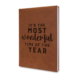 Christmas Quotes and Sayings Leather Sketchbook - Small - Single Sided