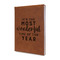 Christmas Quotes and Sayings Leather Sketchbook - Small - Single Sided - Angled View