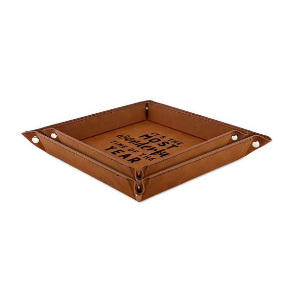 Christmas Quotes and Sayings Leather Valet Trays - TRAYS STACKED (both trays)