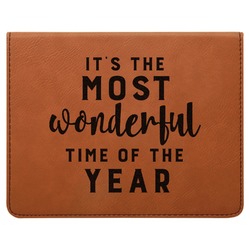 Christmas Quotes and Sayings Leatherette 4-Piece Wine Tool Set