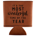 Christmas Quotes and Sayings Leatherette Can Sleeve