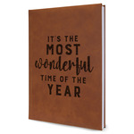 Christmas Quotes and Sayings Leatherette Journal - Large - Single Sided