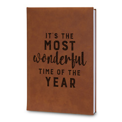 Christmas Quotes and Sayings Leatherette Journal - Large - Double Sided