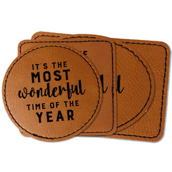 Christmas Quotes and Sayings Faux Leather Iron On Patch