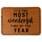 Christmas Quotes and Sayings Leatherette Patches - Rectangle