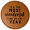 Christmas Quotes and Sayings Leatherette Patches - Round