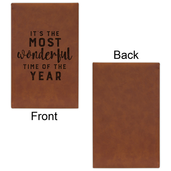 Christmas Quotes and Sayings Leatherette Sketchbooks - Small - Single Sided - Front & Back View
