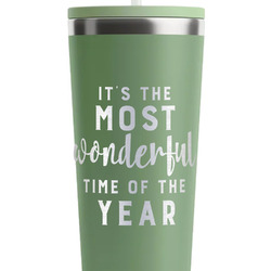 Christmas Quotes and Sayings RTIC Everyday Tumbler with Straw - 28oz - Light Green - Single-Sided