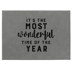 Christmas Quotes and Sayings Medium Gift Box w/ Engraved Leather Lid