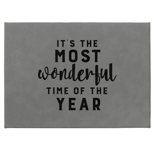 Christmas Quotes and Sayings Medium Gift Box with Engraved Leather Lid - Approval