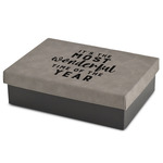 Christmas Quotes and Sayings Gift Boxes w/ Engraved Leather Lid