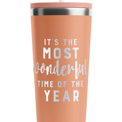 Christmas Quotes and Sayings RTIC Everyday Tumbler with Straw - 28oz - Peach - Double-Sided