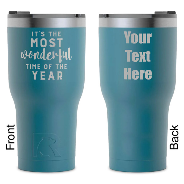 Custom Christmas Quotes and Sayings RTIC Tumbler - Dark Teal - Laser Engraved - Double-Sided