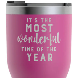 Christmas Quotes and Sayings RTIC Tumbler - Magenta - Laser Engraved - Single-Sided