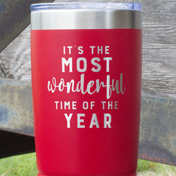 Christmas Quotes and Sayings 20 oz Stainless Steel Tumbler - Red - Double Sided