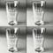 Christmas Quotes and Sayings Set of Four Engraved Beer Glasses - Individual View