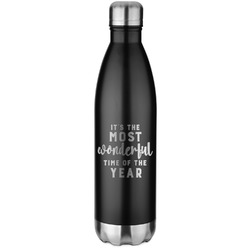 Christmas Quotes and Sayings Water Bottle - 26 oz. Stainless Steel - Laser Engraved