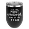 Christmas Quotes and Sayings Stainless Wine Tumblers - Black - Single Sided - Front