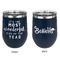 Christmas Quotes and Sayings Stainless Wine Tumblers - Navy - Double Sided - Approval