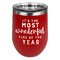 Christmas Quotes and Sayings Stainless Wine Tumblers - Red - Single Sided - Front