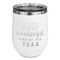 Christmas Quotes and Sayings Stainless Wine Tumblers - White - Single Sided - Front
