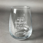 Christmas Quotes and Sayings Stemless Wine Glass (Single)