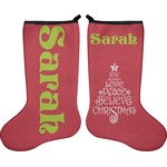 Christmas Quotes and Sayings Holiday Stocking - Double-Sided - Neoprene