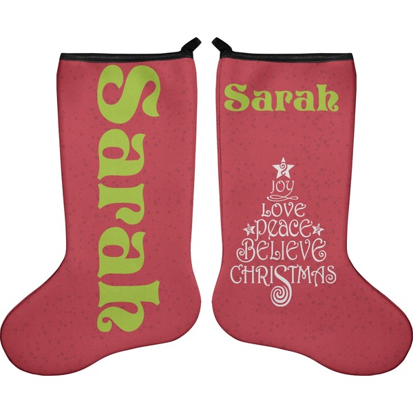 Christmas Quotes and Sayings Stocking - Double-Sided - Approval