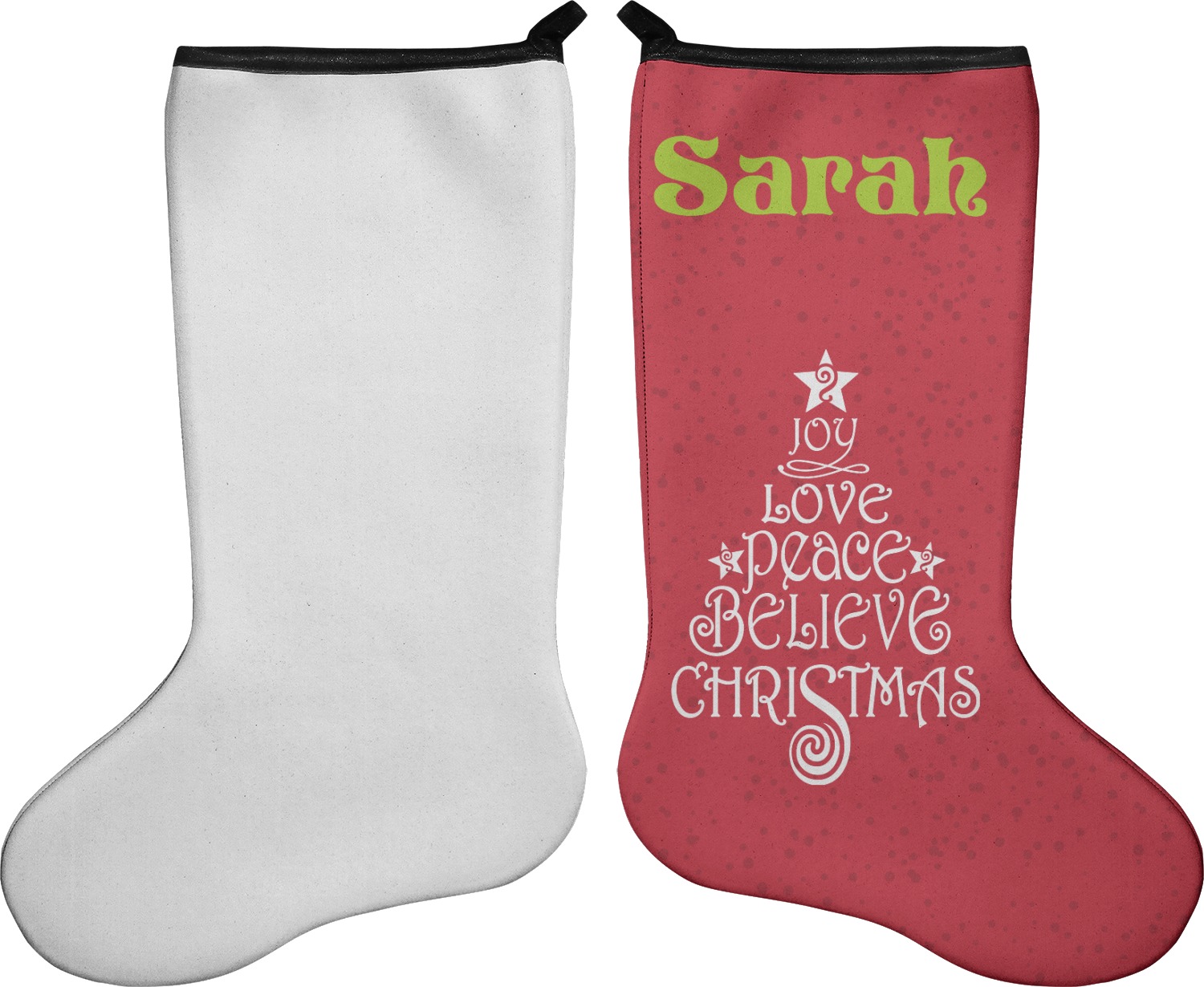 Christmas Quotes and Sayings Holiday Stocking SingleSided Neoprene