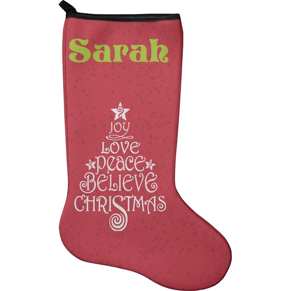 Custom Christmas Quotes and Sayings Holiday Stocking - Single-Sided - Neoprene