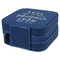 Christmas Quotes and Sayings Travel Jewelry Boxes - Leather - Navy Blue - View from Rear