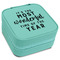 Christmas Quotes and Sayings Travel Jewelry Boxes - Leatherette - Teal - Angled View