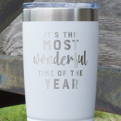 Christmas Quotes and Sayings 20 oz Stainless Steel Tumbler - White - Single Sided