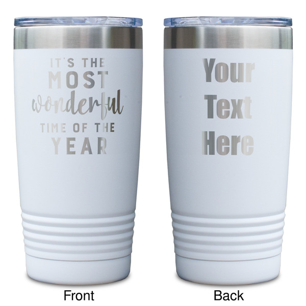 Christmas Quotes and Sayings White Polar Camel Tumbler - 20oz - Double Sided - Approval