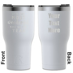 Christmas Quotes and Sayings RTIC Tumbler - White - Engraved Front & Back (Personalized)
