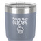 Cute Quotes and Sayings 30 oz Stainless Steel Ringneck Tumbler - Grey - Close Up