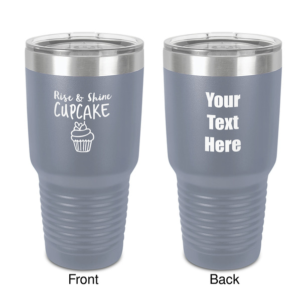 Custom Cute Quotes and Sayings 30 oz Stainless Steel Tumbler - Grey - Double-Sided