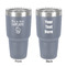 Cute Quotes and Sayings 30 oz Stainless Steel Ringneck Tumbler - Grey - Double Sided - Front & Back