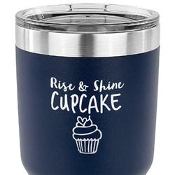 Cute Quotes and Sayings 30 oz Stainless Steel Tumbler - Navy - Single Sided