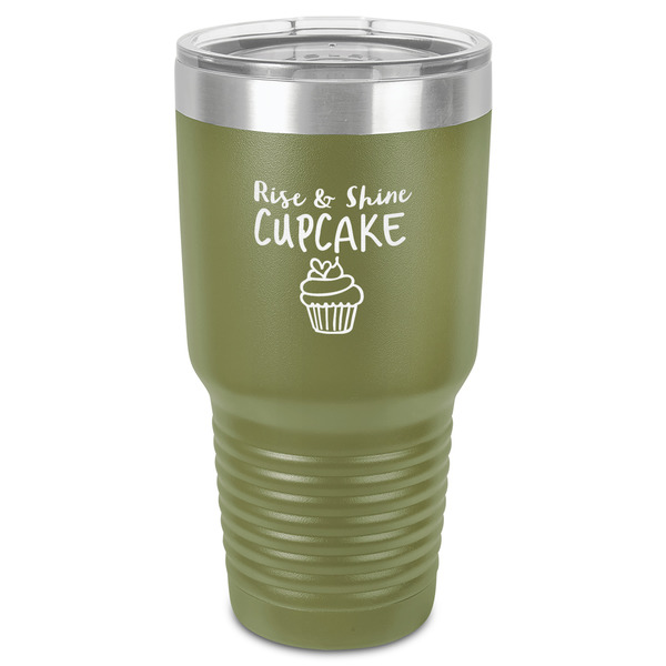 Custom Cute Quotes and Sayings 30 oz Stainless Steel Tumbler - Olive - Single-Sided