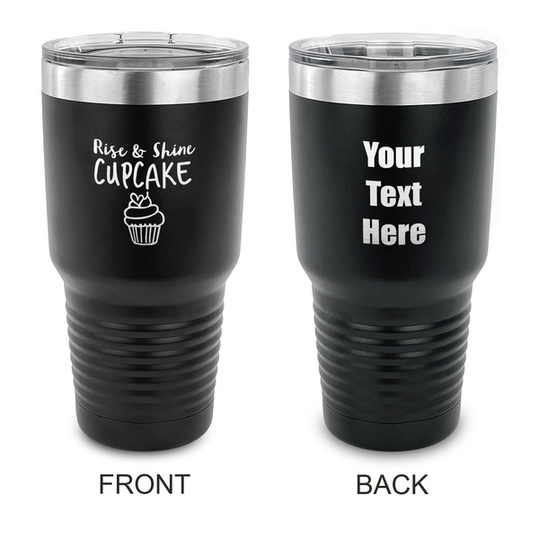 Custom Cute Quotes and Sayings 30 oz Stainless Steel Tumbler - Black - Double Sided