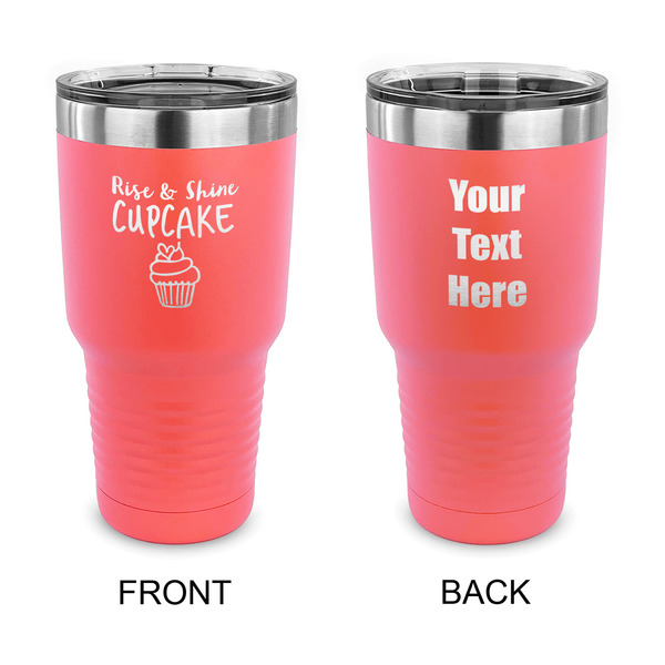 Custom Cute Quotes and Sayings 30 oz Stainless Steel Tumbler - Coral - Double Sided