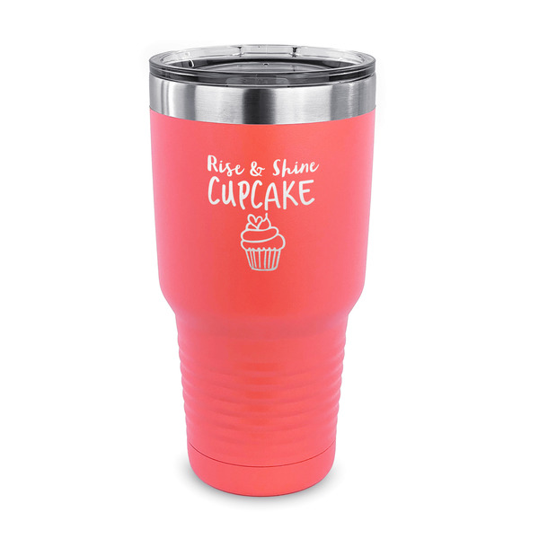 Custom Cute Quotes and Sayings 30 oz Stainless Steel Tumbler - Coral - Single Sided