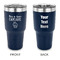 Cute Quotes and Sayings 30 oz Stainless Steel Ringneck Tumblers - Navy - Double Sided - APPROVAL
