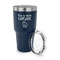 Cute Quotes and Sayings 30 oz Stainless Steel Ringneck Tumblers - Navy - LID OFF