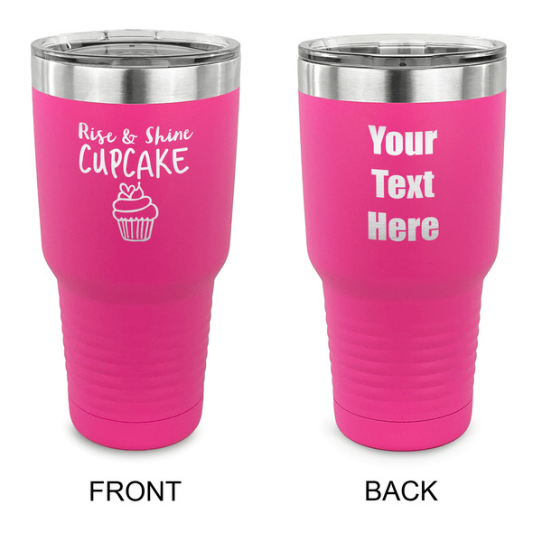 Custom Cute Quotes and Sayings 30 oz Stainless Steel Tumbler - Pink - Double Sided