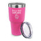 Cute Quotes and Sayings 30 oz Stainless Steel Ringneck Tumblers - Pink - LID OFF